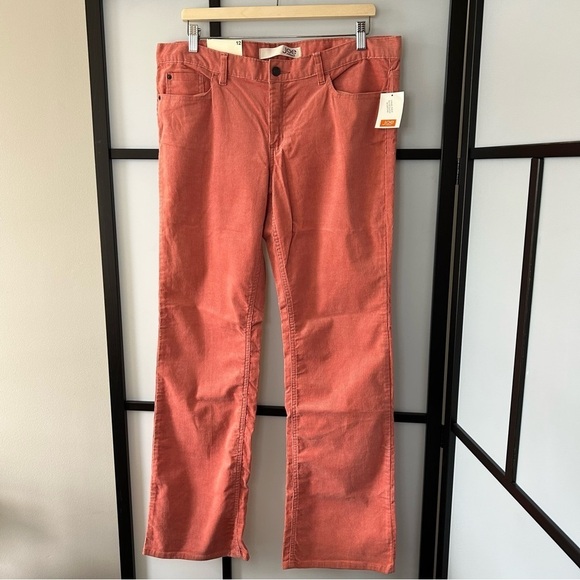 NWT Joe Fresh Salmon color Corduroy Low Rise Wide Leg Bootcut. Perfect for Fall - Picture 5 of 14